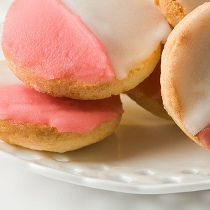 Mini Pink and White Cookies