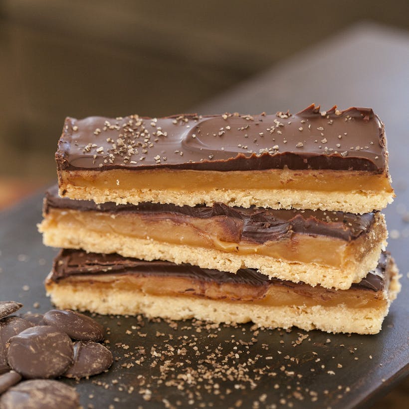 Millionaire Shortbread With Smoked Hickory Sea Salt