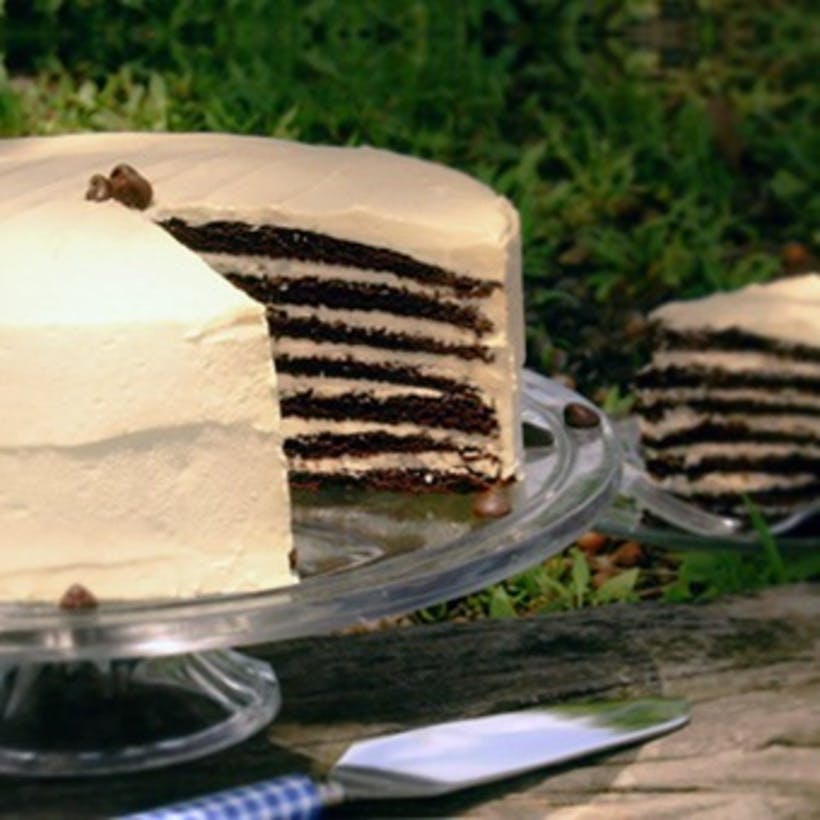 7 Layer Chocolate Caramel Cloud Cake by Caroline's Cakes Goldbelly