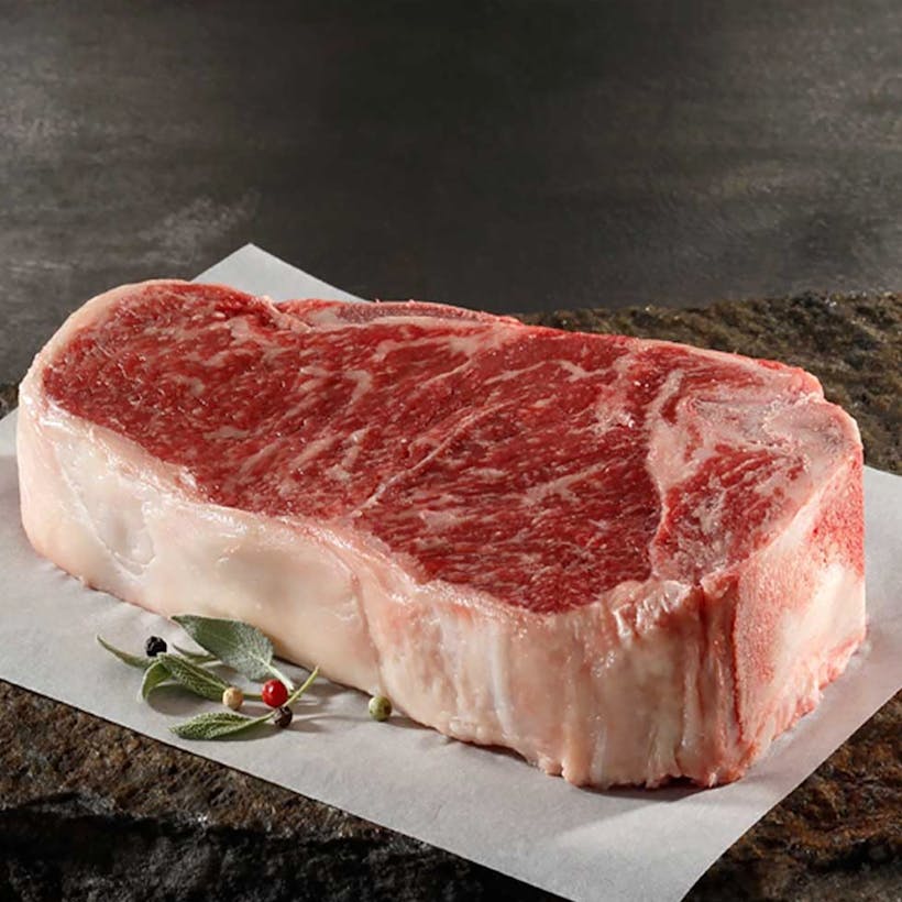 American Wagyu Bone-In New York Strip Steaks