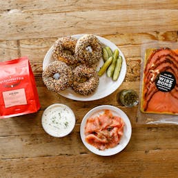Bagel Brunch with Shmear and Smoked Salmon for 4