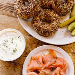 Bagel Brunch with Shmear and Smoked Salmon for 8
