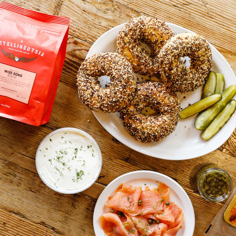 Bagel Brunch with Shmear and Smoked Salmon for 8