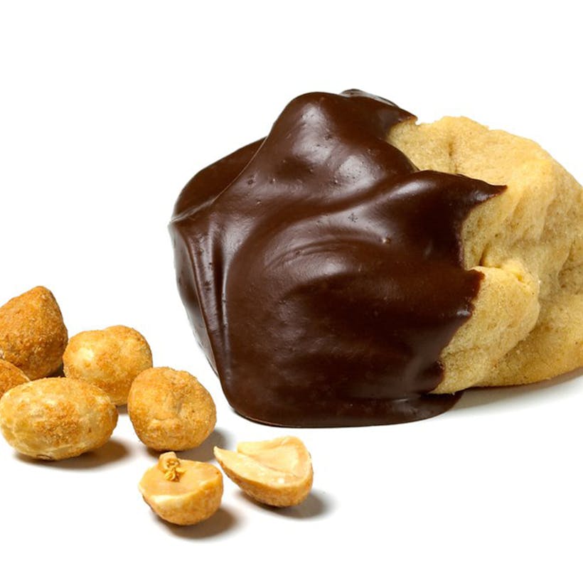 Peanut Butter Cookies Dipped in Chocolate Dozen