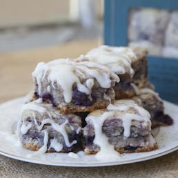 Iced Blueberry Biscuits