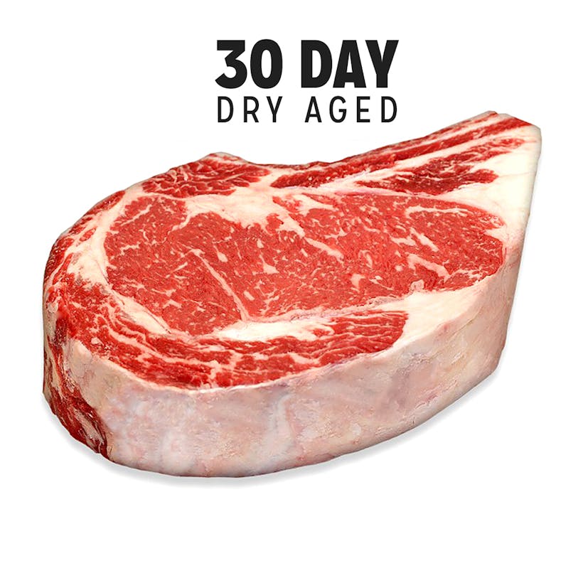 Dry-Aged USDA Prime Black Angus Bone-In NY Strip Steak, Center Cut (Aged 30 Days)