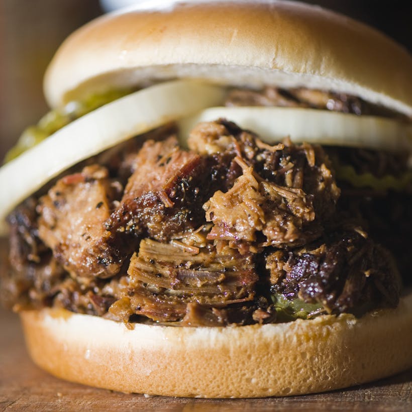 Chopped Brisket Sandwich Kit for 8 + 8 Original Sausage Links