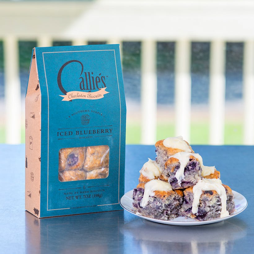 Iced Blueberry Biscuits
