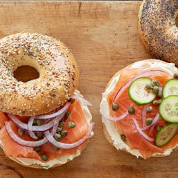 Bagels, Cream Cheese & Nova Scotia Salmon - One Dozen