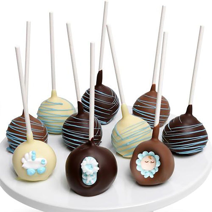 Baby Boy Chocolate Dipped Cake Pops