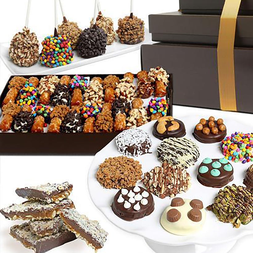 Deluxe Gourmet Belgian Chocolate Covered Gift Tower