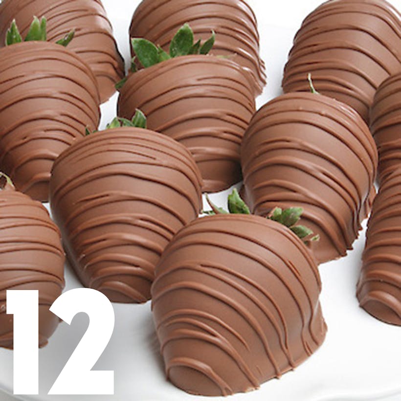 Milk Chocolate Covered Strawberries - 12 Pack