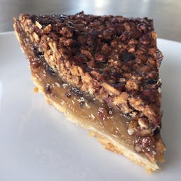 Chocolate Pecan Bourbon Pie