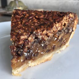 Chocolate Pecan Bourbon Pie
