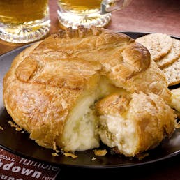Superbowl Football Baked Brie