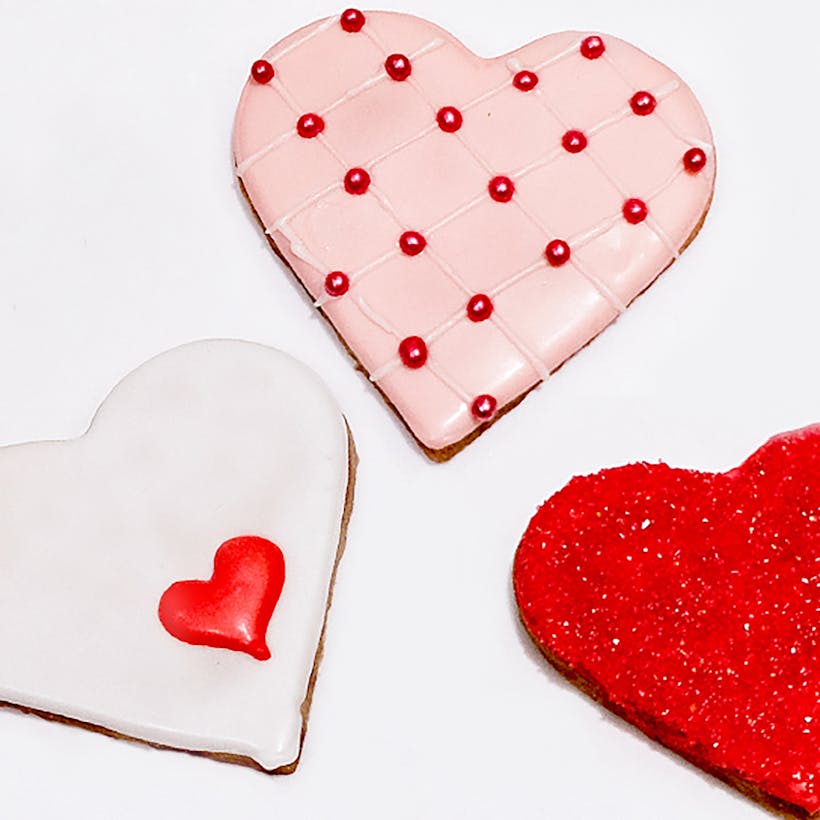 Valentine's Day Iced Cookies