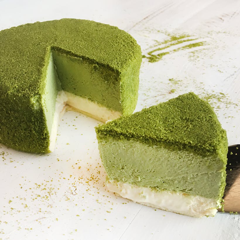 Fancy Green Tea Cheesecake by Keki Modern Cakes Goldbelly
