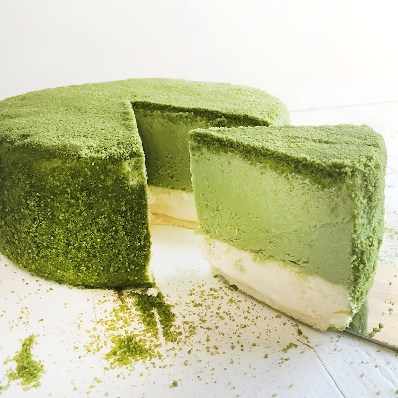 Fancy Green Tea Cheesecake by Keki Modern Cakes Goldbelly