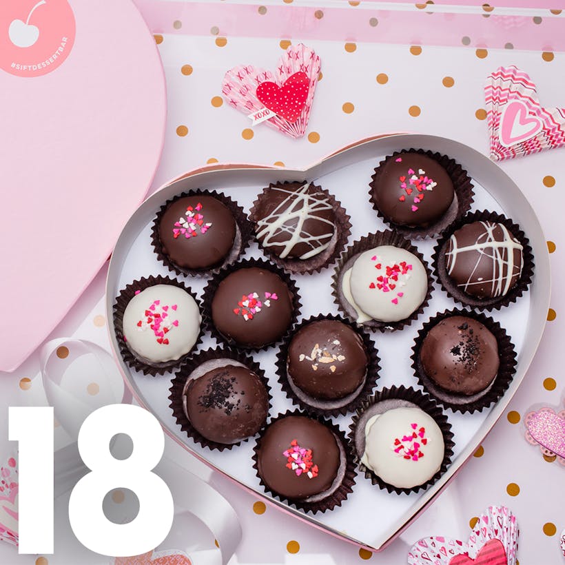 Valentine's Cruffle Heart Gift Box - 18 Piece