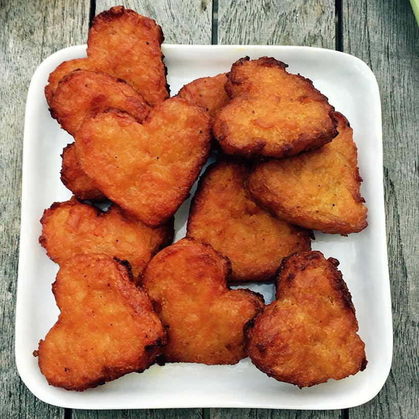 Heart Shaped Large Sweet Potato Latke - 20 Pack