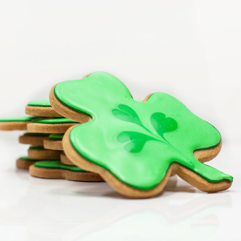 St. Patrick's Day Iced Cookies