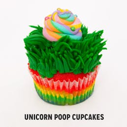 Unicorn Poop & Party Pooper Cupcakes