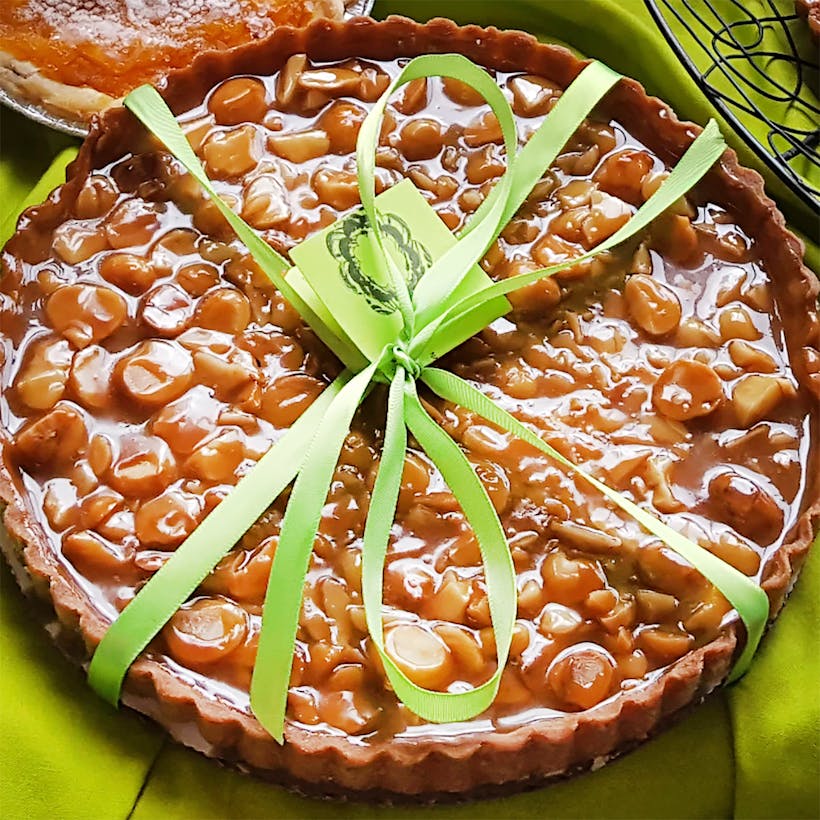 Honey Caramel Macadamia Nut Tart