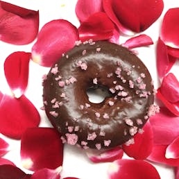 Mini Valrhona Rose Cake Doughnuts - 12 Pack