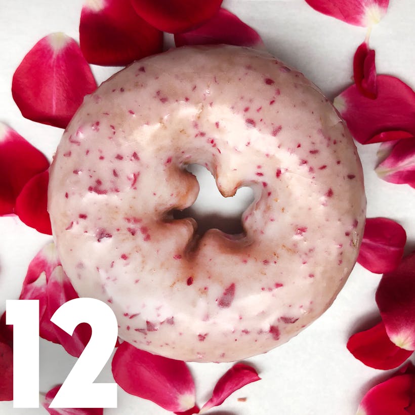 Rose Petal Cake Doughnuts - 12 Pack