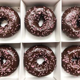 Chocolate Rose & Rose Petal Cake Doughnut Combo - 12 Pack