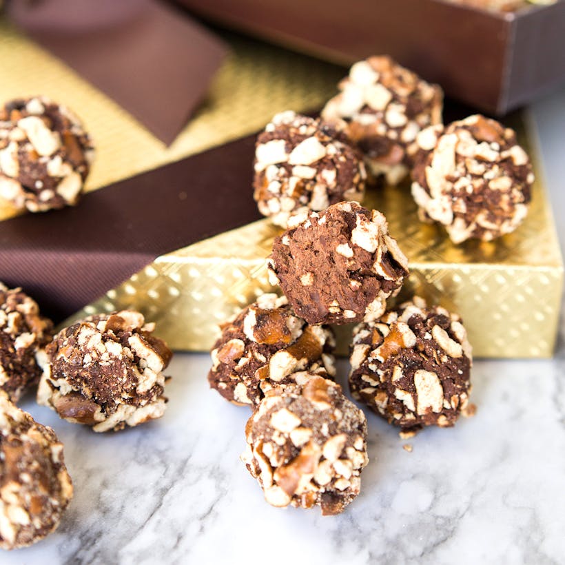 Guiness Infused Crushed Pretzel Truffles