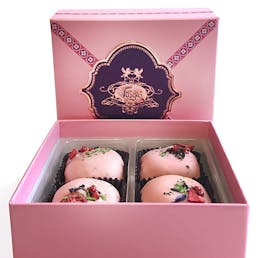 Lemon Raspberry Petits Gateaux Gift Box - 12 Pieces