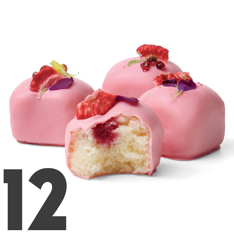 Lemon Raspberry Petits Gateaux Gift Box - 12 Pieces