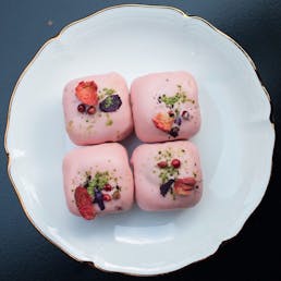 Lemon Raspberry Petits Gateaux Gift Box - 12 Pieces