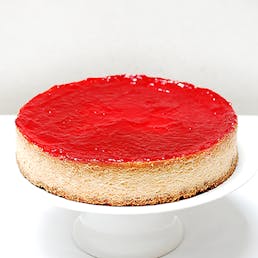 Gluten-Free Vegan Vanilla Cheesecake with Raspberry Jam