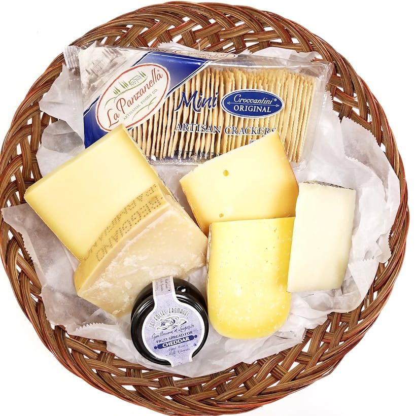 Around the World Cheese Gift Basket by Ideal Cheese Shop Goldbelly