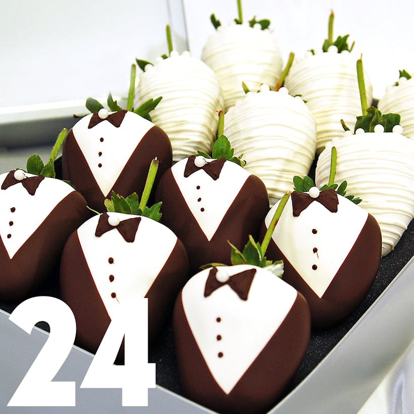 Wedding Chocolate Strawberries - 24 Pack