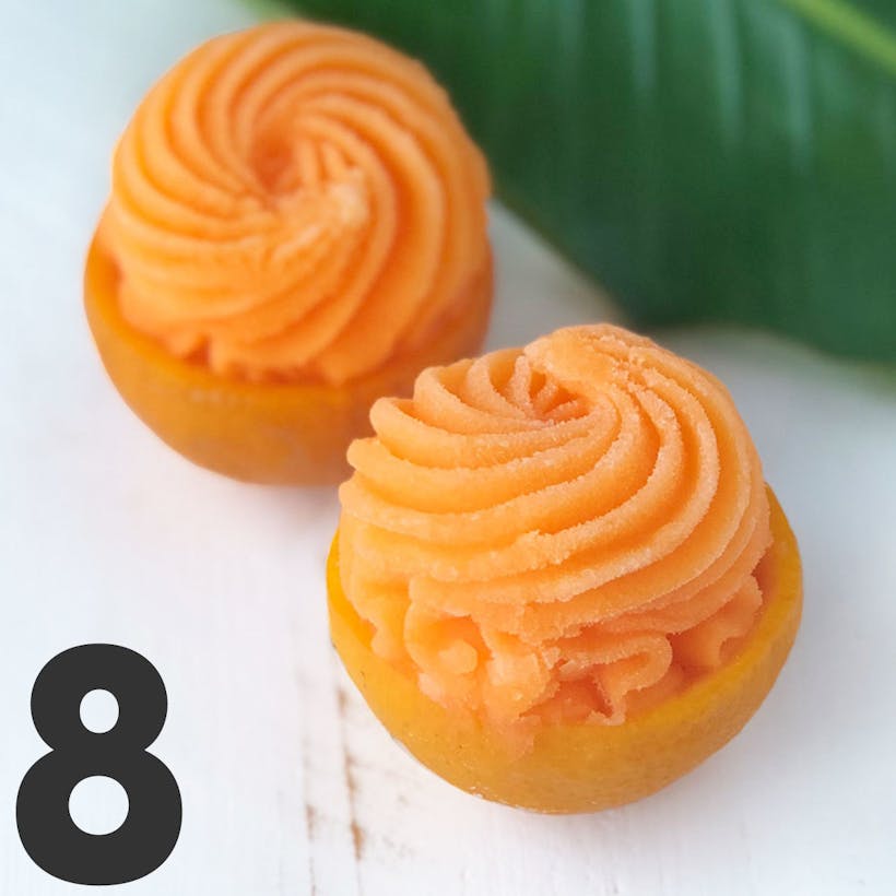 Orange Sorbet Halves - 8 Pack