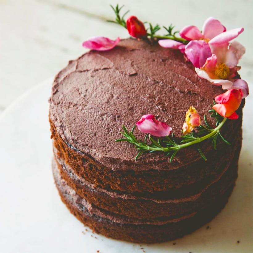 Paleo Chocolate Raspberry Layer Cake