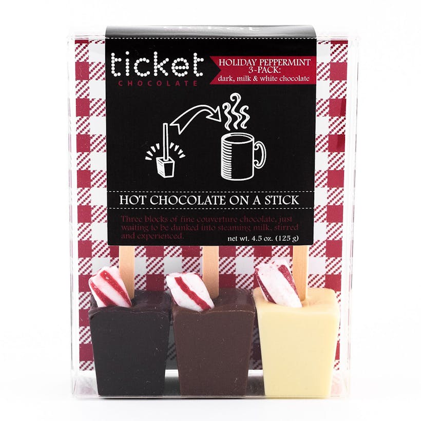 Peppermint Hot Chocolate Sticks - 3 Pack