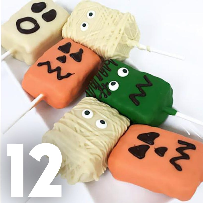 Halloween Characters Chocolate Covered Crispy Pops - 24 Pack