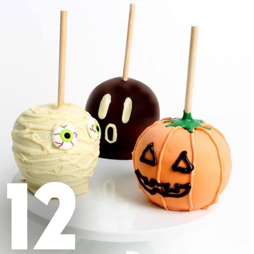 Halloween Chocolate Caramel Apples - 12 Pack