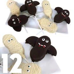 Bats & Mummies Halloween Cookie Pops - 24 Pack