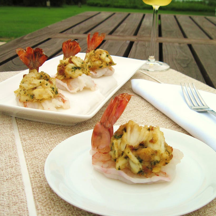 Jumbo Lump Crab Stuffed Black Tiger Shrimp