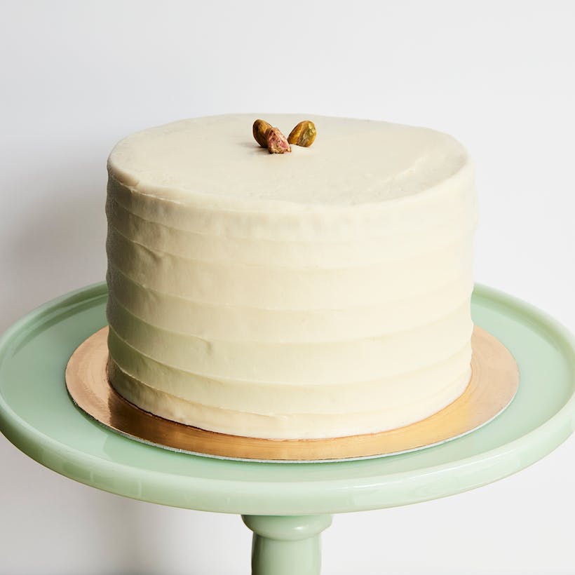 Pistachio Cake + Honey Buttercream