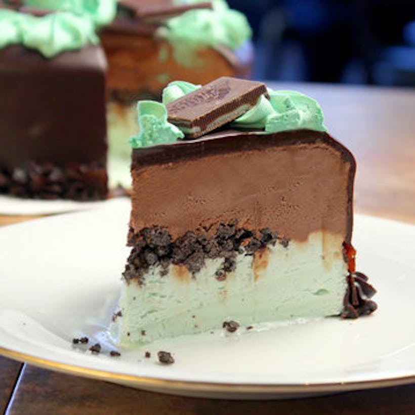 Giant Mint Fudge Ganache Ice Cream Cake