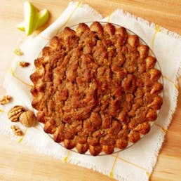 Sour Cream Apple Walnut Pie