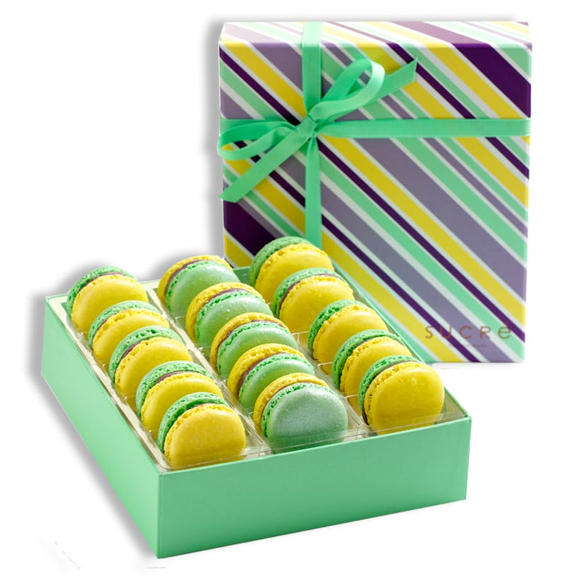 Mardi Gras Macarons