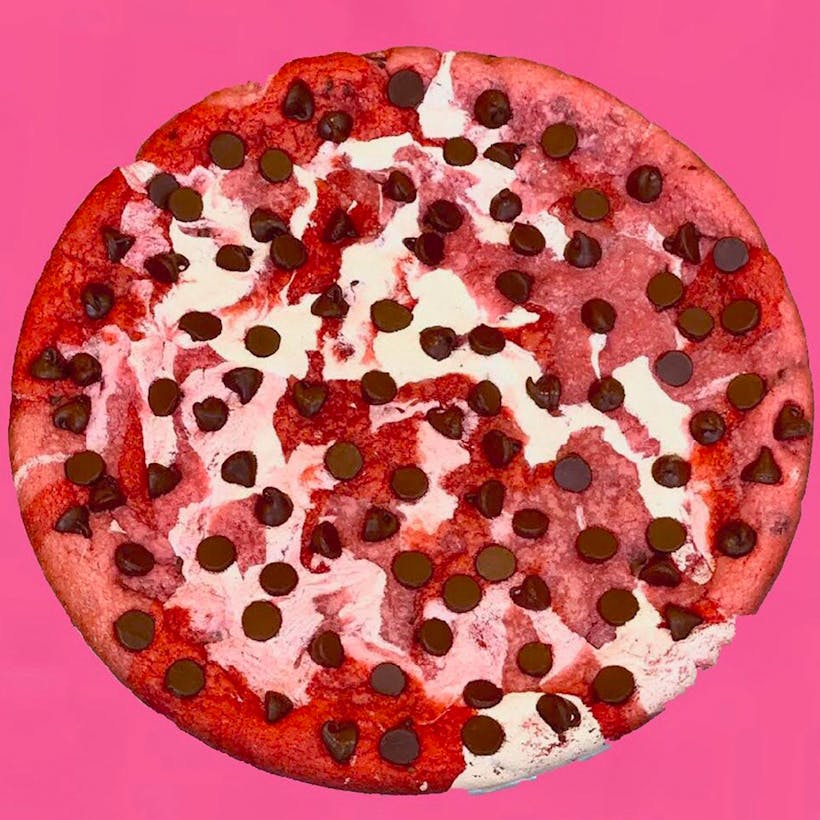 Valentine's Day Chocolate Chip Cookie Cake
