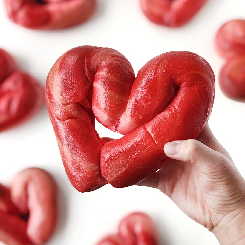Heart Shaped Bagel Dozen